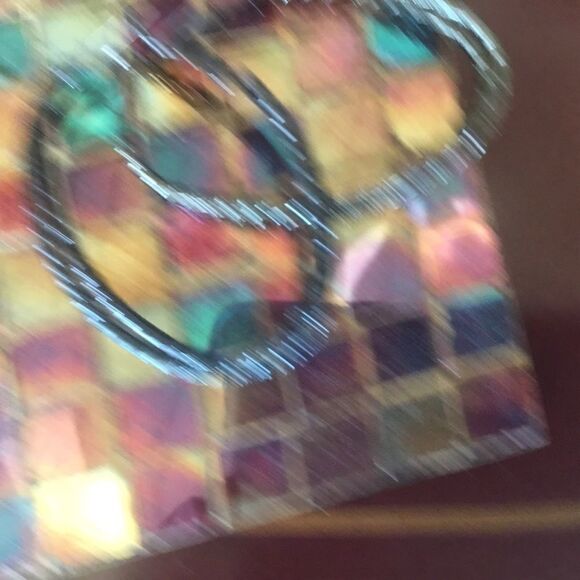 NWOT Gunmetal Double Oval Hoop Pierced Earrings - Picture 5 of 7